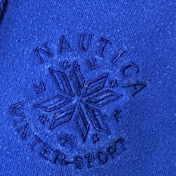 Nautica Blue Hoodie with Front Zipper and Kangaroo Pockets - Picture 4 of 6